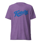 Kentucky Script T-Shirt | Blue Text Design | Elite Tri - Blend - Bluegrass Elite Apparel LLC