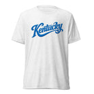 Kentucky Script T-Shirt | Blue Text Design | Elite Tri - Blend - Bluegrass Elite Apparel LLC