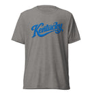 Kentucky Script T-Shirt | Blue Text Design | Elite Tri - Blend - Bluegrass Elite Apparel LLC