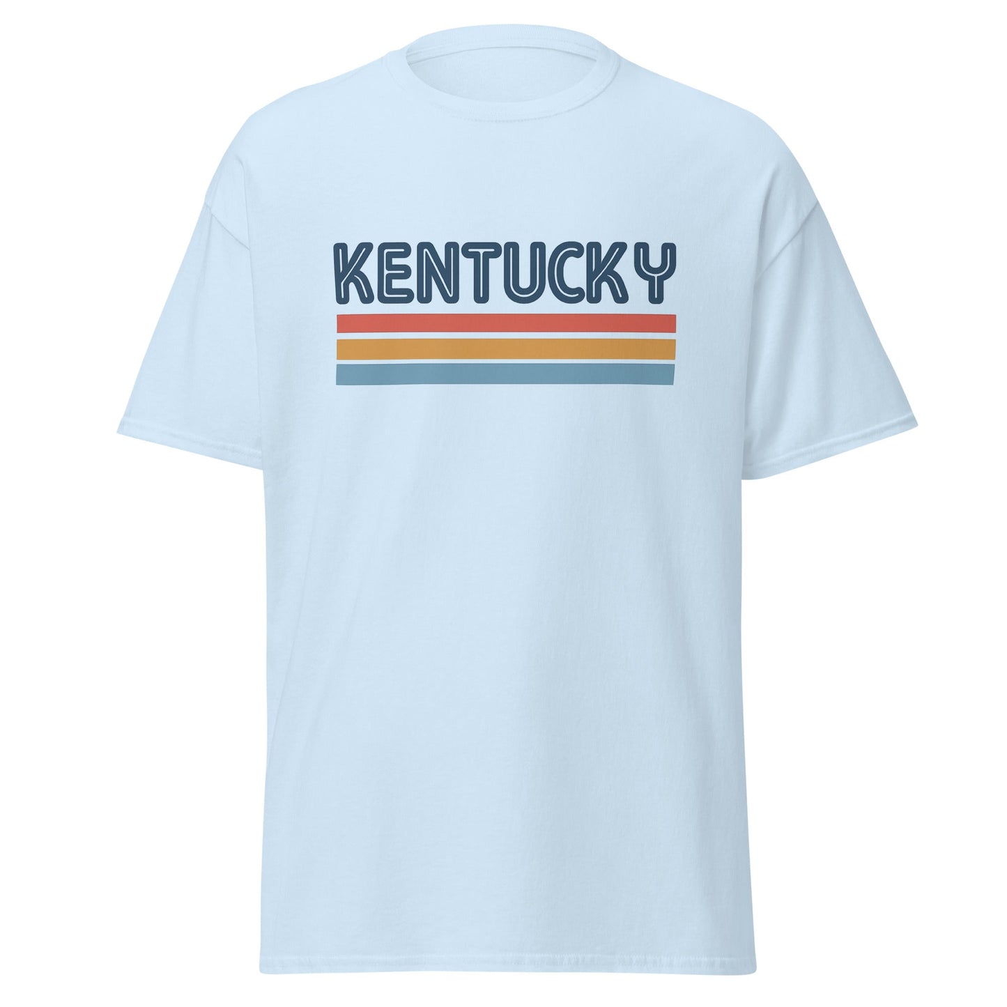 Kentucky Shirt | Retro Sunset Stripe Design | Basic Cotton - Bluegrass Elite Apparel LLC