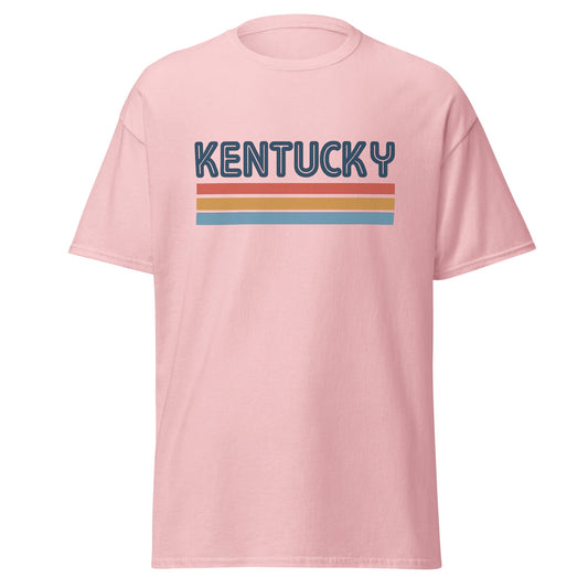 Kentucky Shirt | Retro Sunset Stripe Design | Basic Cotton - Bluegrass Elite Apparel LLC
