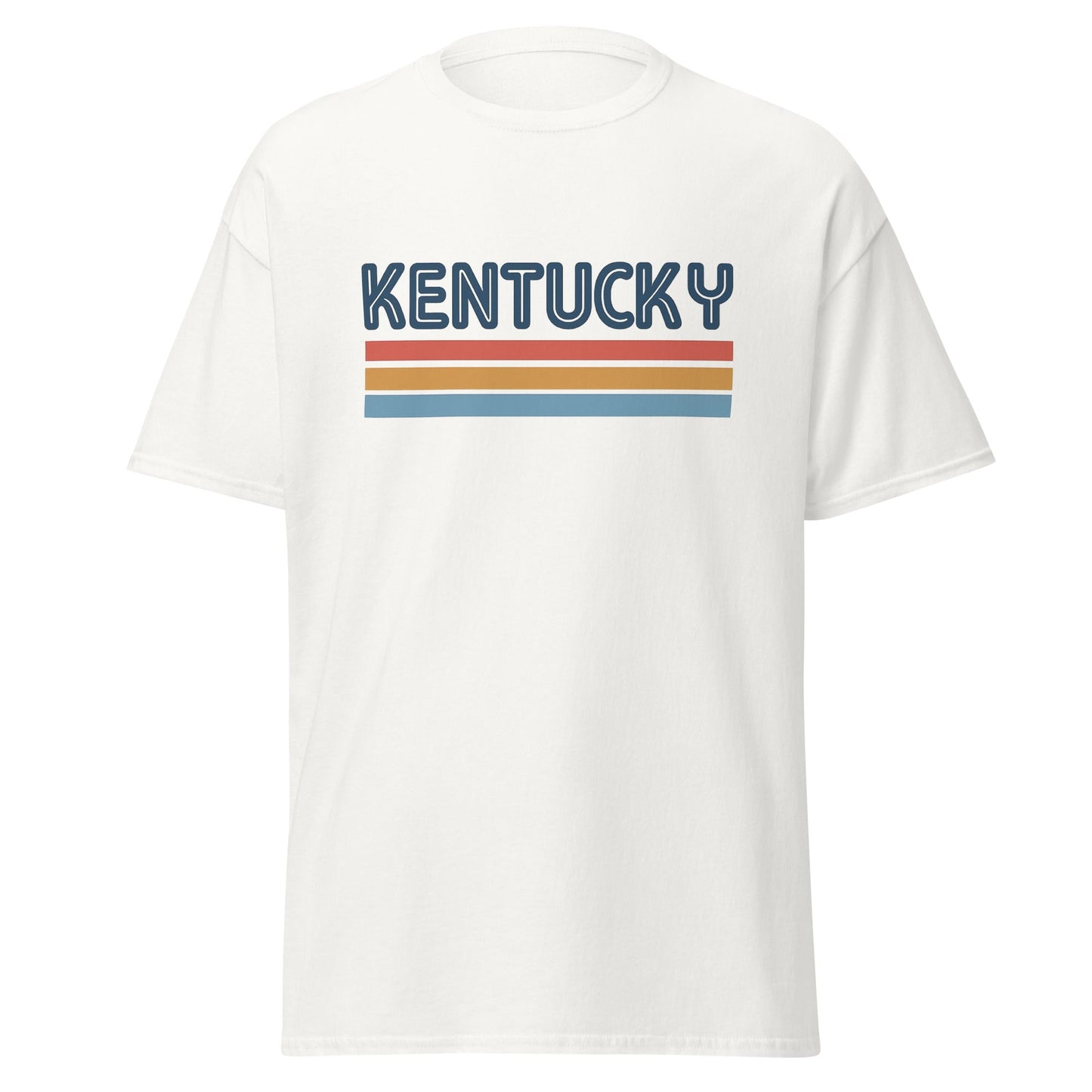 Kentucky Shirt | Retro Sunset Stripe Design | Basic Cotton - Bluegrass Elite Apparel LLC