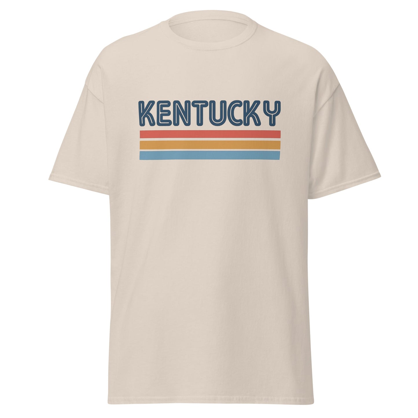 Kentucky Shirt | Retro Sunset Stripe Design | Basic Cotton - Bluegrass Elite Apparel LLC