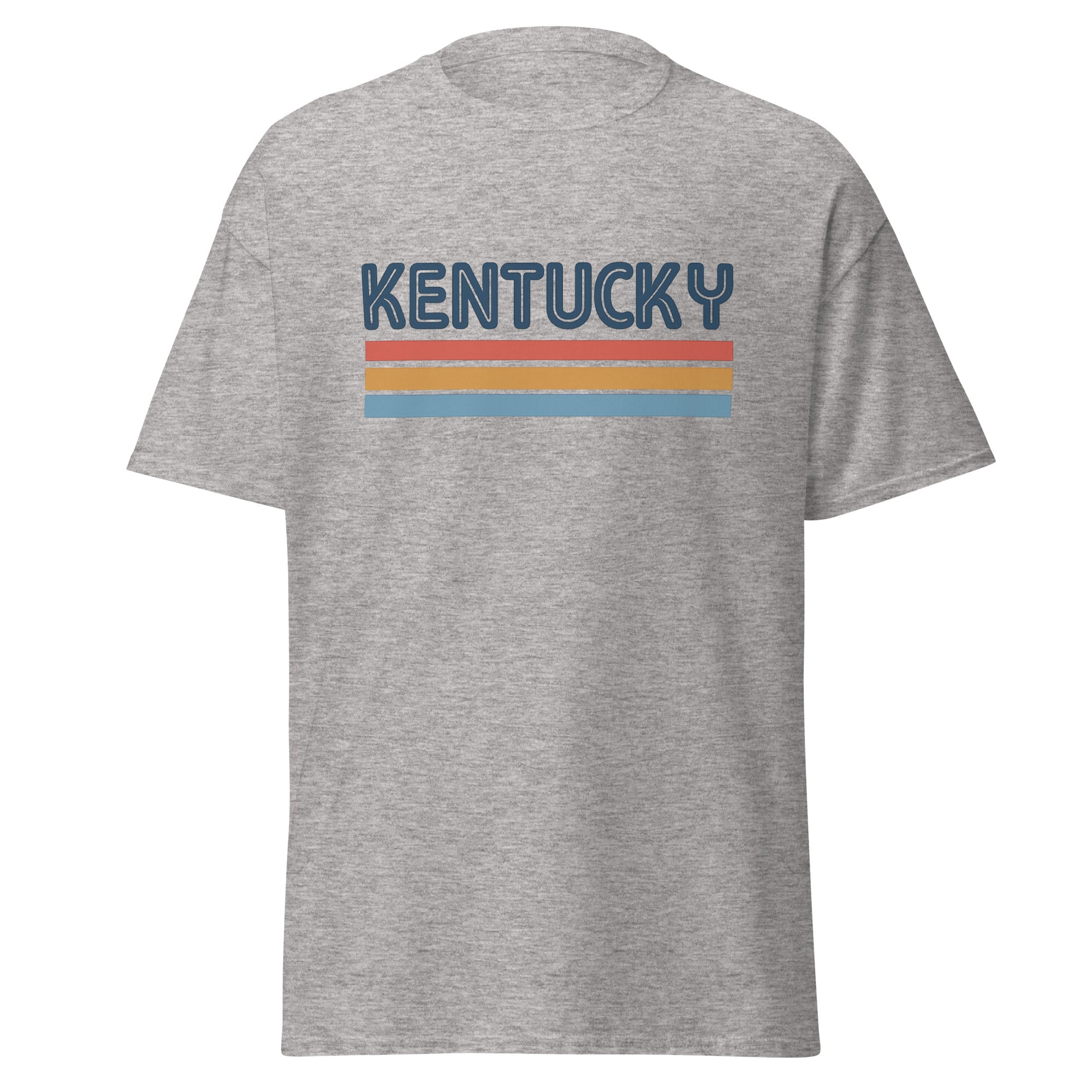 Kentucky Shirt | Retro Sunset Stripe Design | Basic Cotton - Bluegrass Elite Apparel LLC