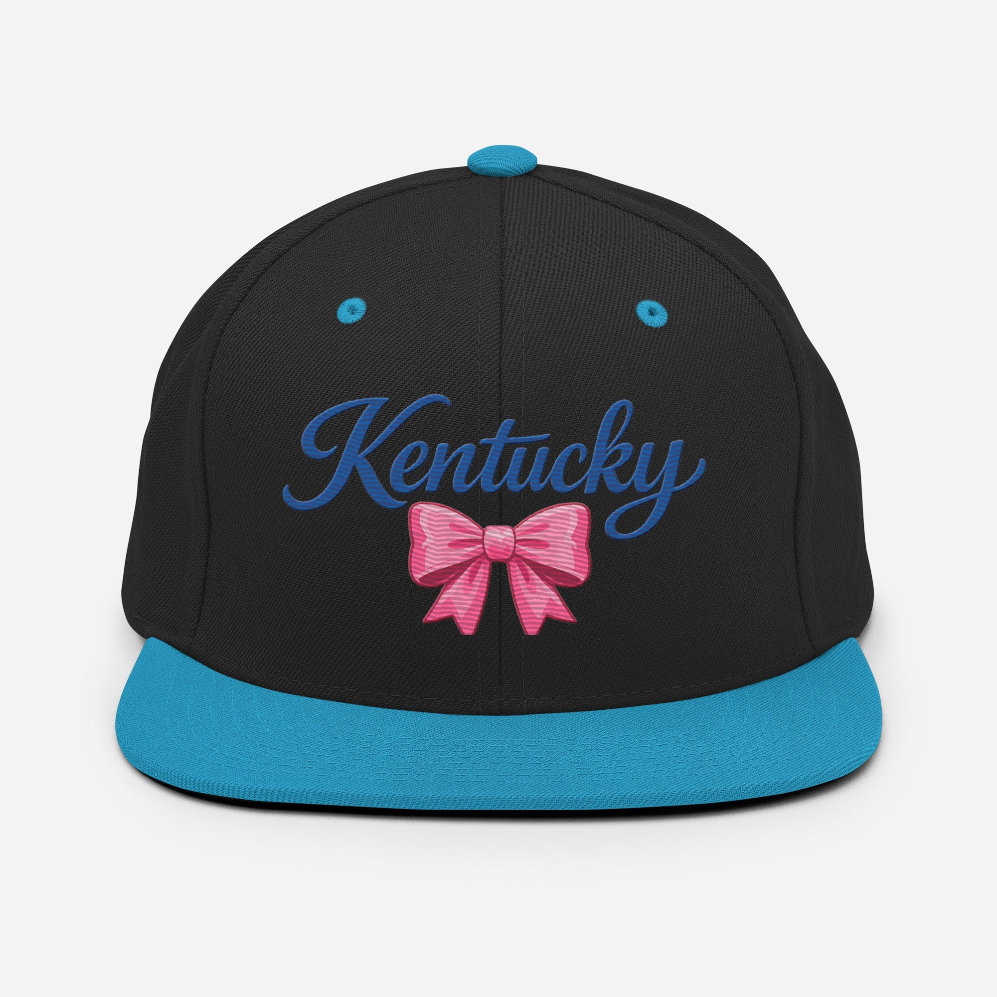 Kentucky Snapback Hat | Pink Bow Script Design | Classic Fit - Bluegrass Elite Apparel LLC