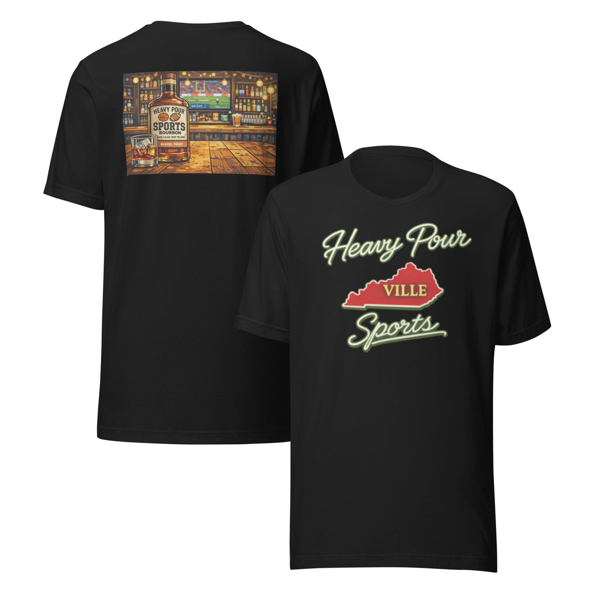 Kentucky Sports T-Shirt | Heavy Pour Ville Design | Classic Cotton - Bluegrass Elite Apparel LLC