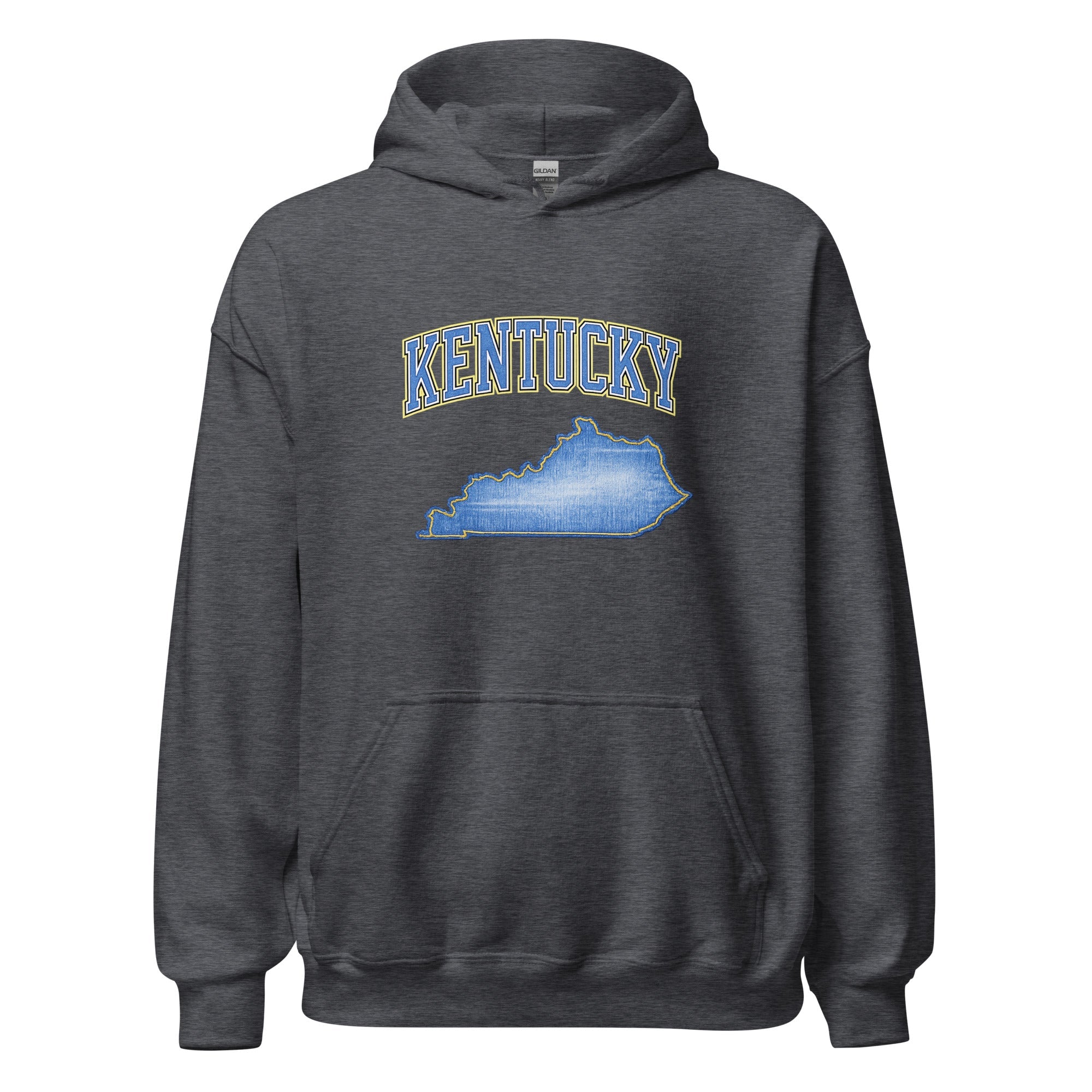Kentucky State Hoodie | Denim Textured Design | Unisex Cotton Blend - Bluegrass Elite Apparel LLC