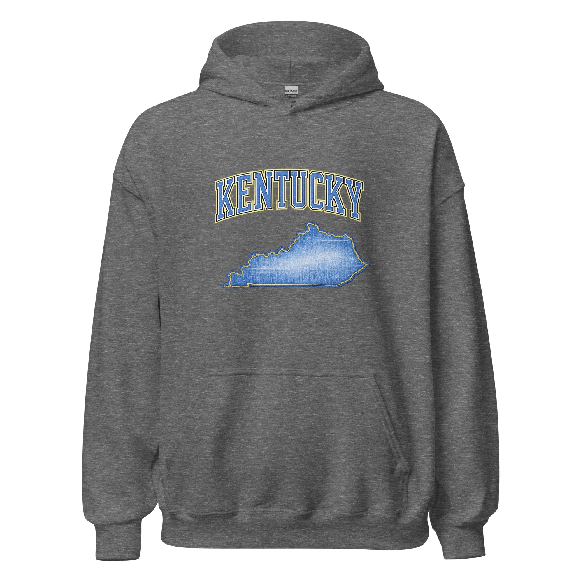 Kentucky State Hoodie | Denim Textured Design | Unisex Cotton Blend - Bluegrass Elite Apparel LLC
