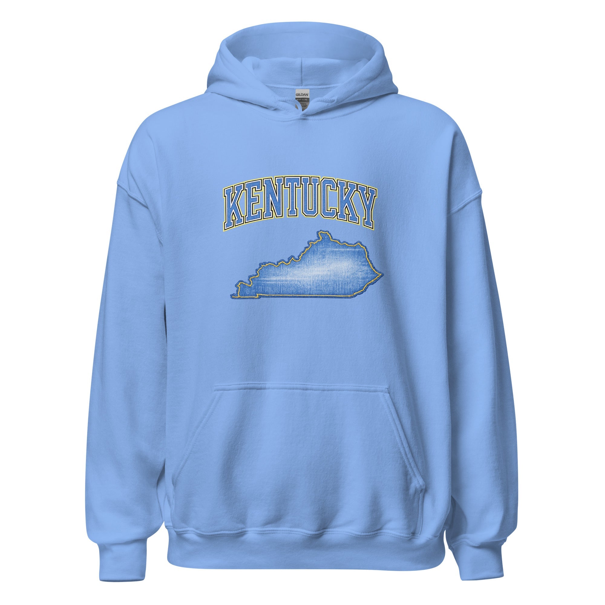 Kentucky State Hoodie | Denim Textured Design | Unisex Cotton Blend - Bluegrass Elite Apparel LLC