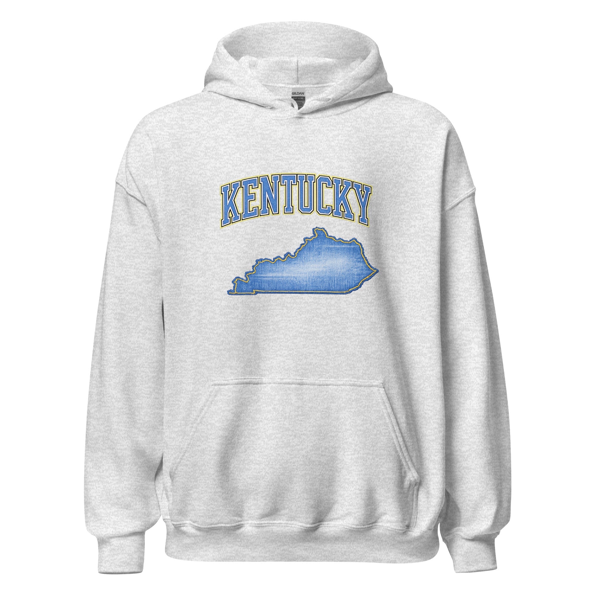 Kentucky State Hoodie | Denim Textured Design | Unisex Cotton Blend - Bluegrass Elite Apparel LLC