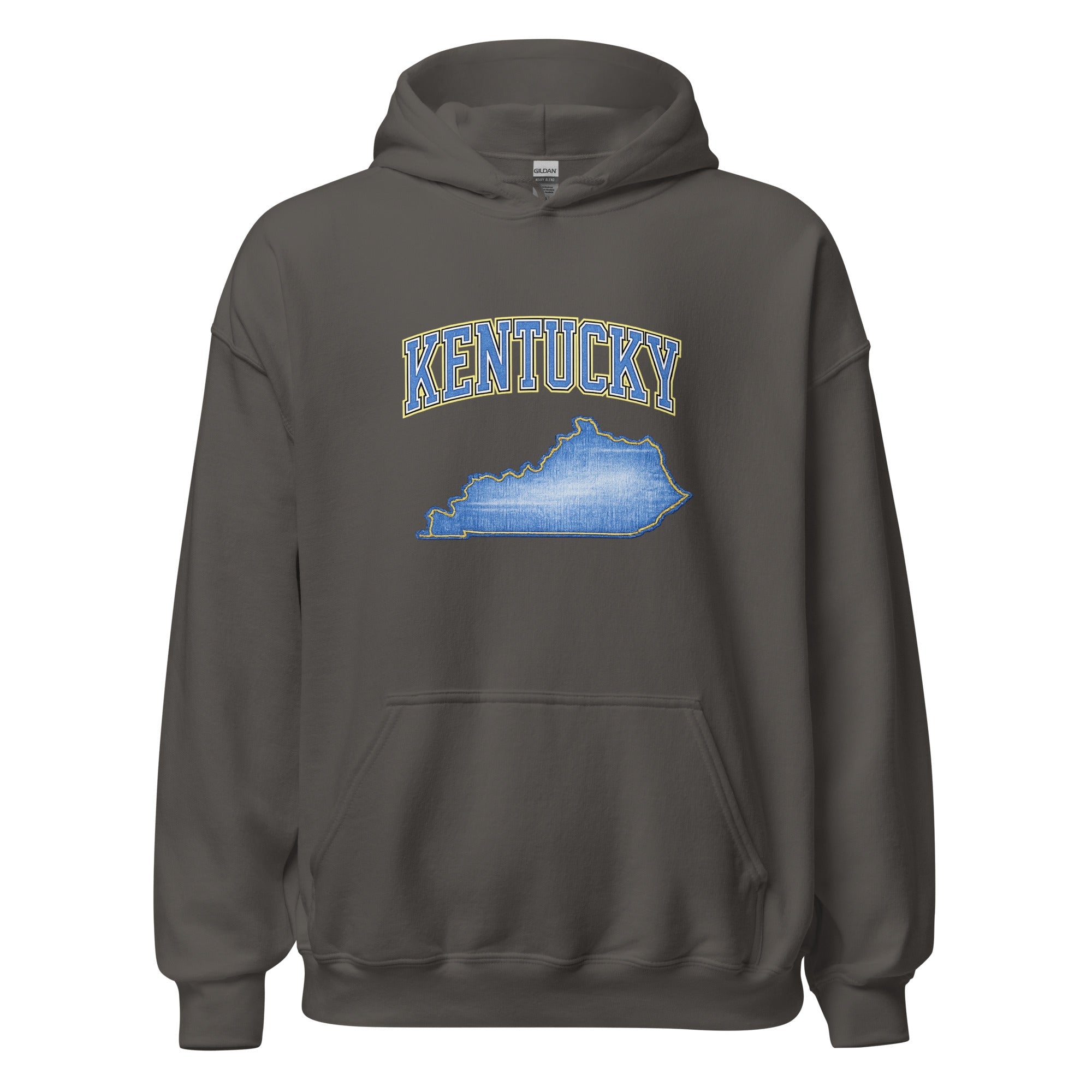 Kentucky State Hoodie | Denim Textured Design | Unisex Cotton Blend - Bluegrass Elite Apparel LLC
