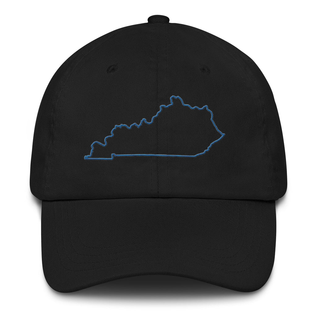 Kentucky State Outline Dad Hat | Minimalist Embroidered Cap | Low - Profile Fit - Bluegrass Elite Apparel LLC