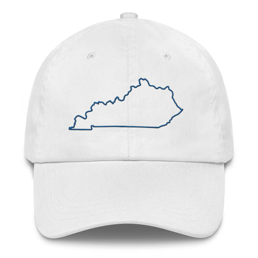 Kentucky State Outline Dad Hat | Minimalist Embroidered Cap | Low - Profile Fit - Bluegrass Elite Apparel LLC