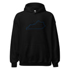 Kentucky State Outline Embroidered Hoodie - Bluegrass Elite Apparel LLC