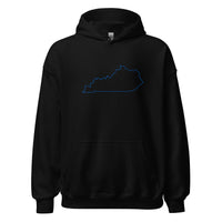 Kentucky State Outline Embroidered Hoodie - Bluegrass Elite Apparel LLC
