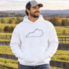 Kentucky State Outline Embroidered Hoodie - Bluegrass Elite Apparel LLC