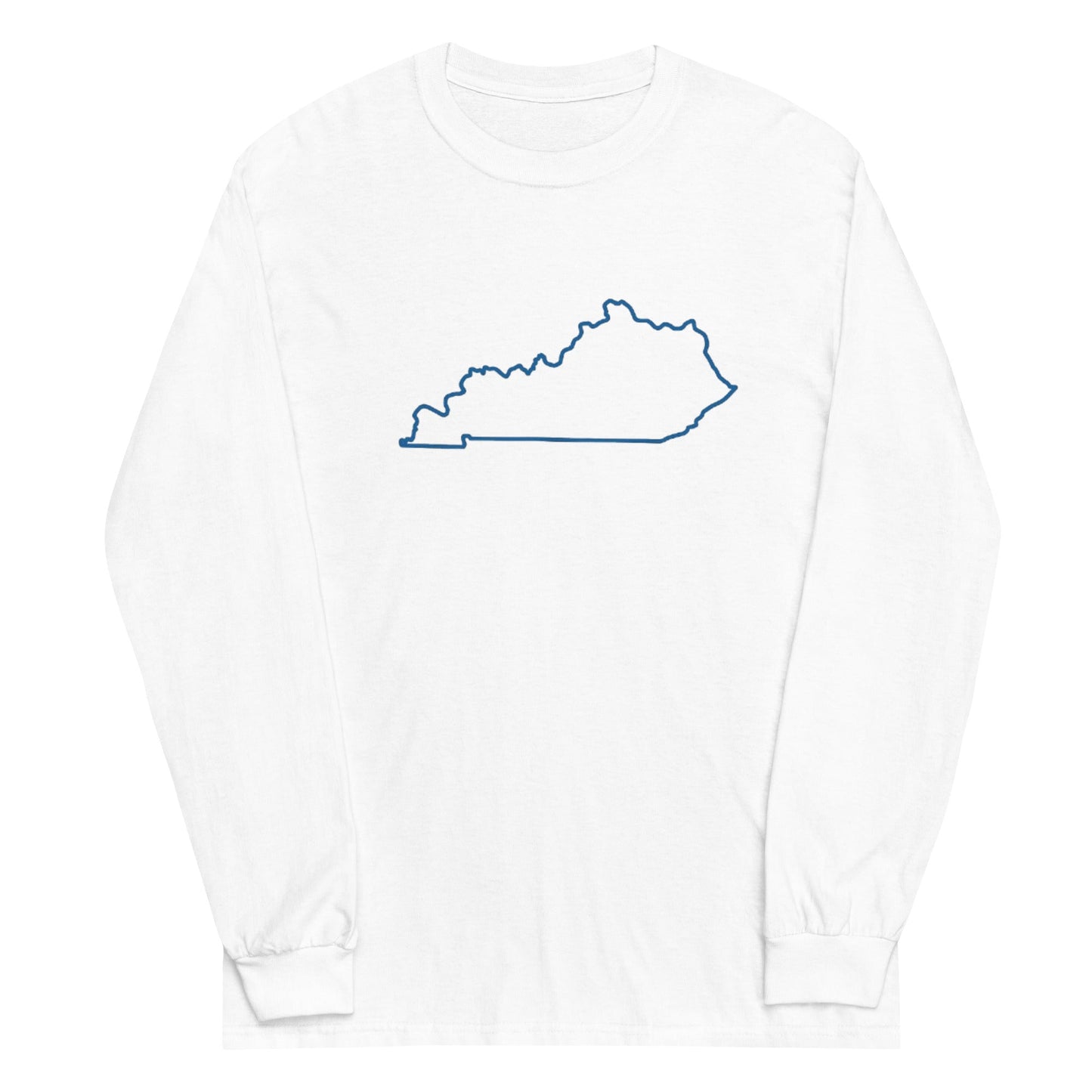 Kentucky State Outline Long Sleeve Shirt | Minimalist Design | Classic Cotton - Bluegrass Elite Apparel LLC