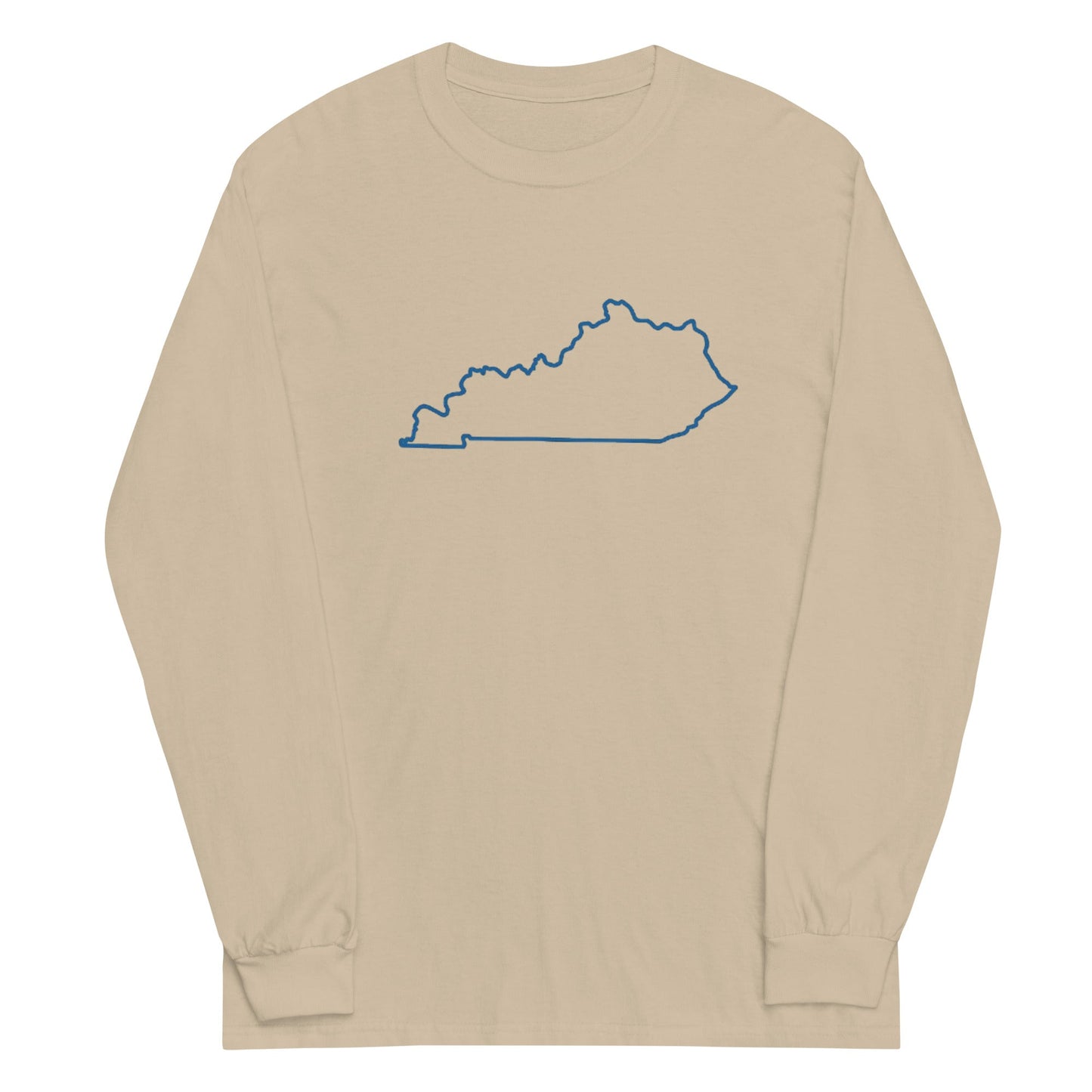 Kentucky State Outline Long Sleeve Shirt | Minimalist Design | Classic Cotton - Bluegrass Elite Apparel LLC