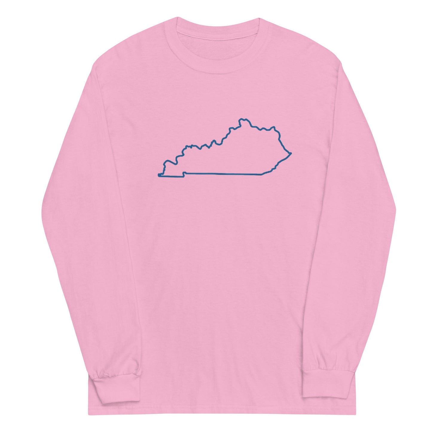 Kentucky State Outline Long Sleeve Shirt | Minimalist Design | Classic Cotton - Bluegrass Elite Apparel LLC