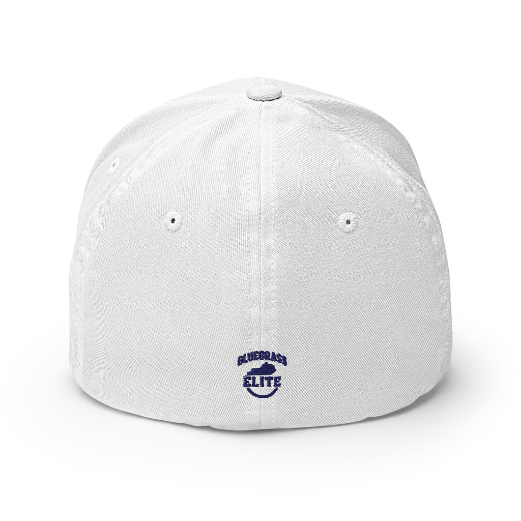 Kentucky State Outline Script Embroidered Stretch - Fit Cap - Bluegrass Elite Apparel LLC
