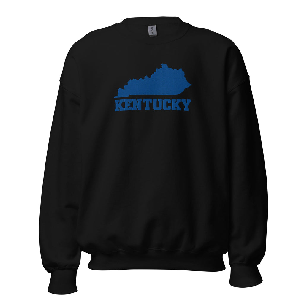 Kentucky State Outline Sweatshirt | Bold Block Script Heritage Design - Bluegrass Elite Apparel LLC