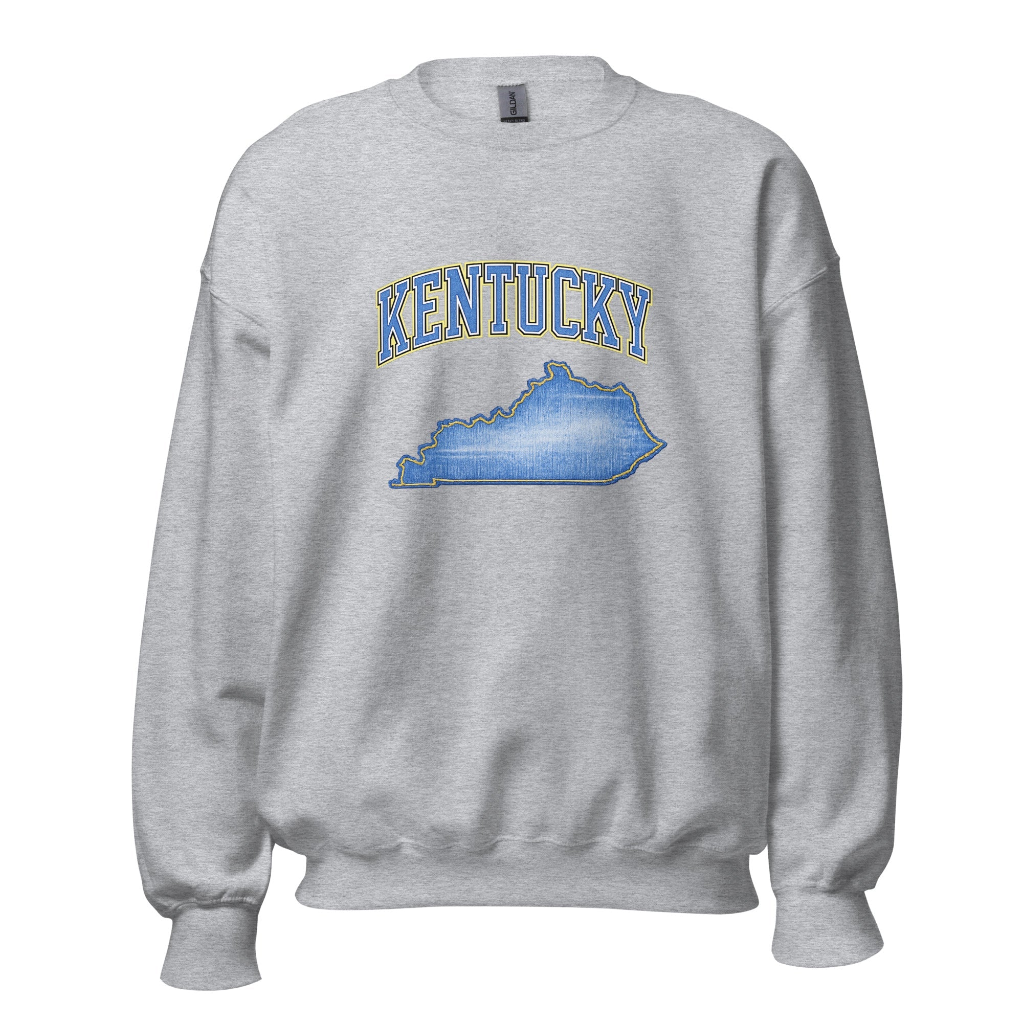 Kentucky State Sweatshirt | Denim Textured Design | Unisex Cotton Blend - Bluegrass Elite Apparel LLC
