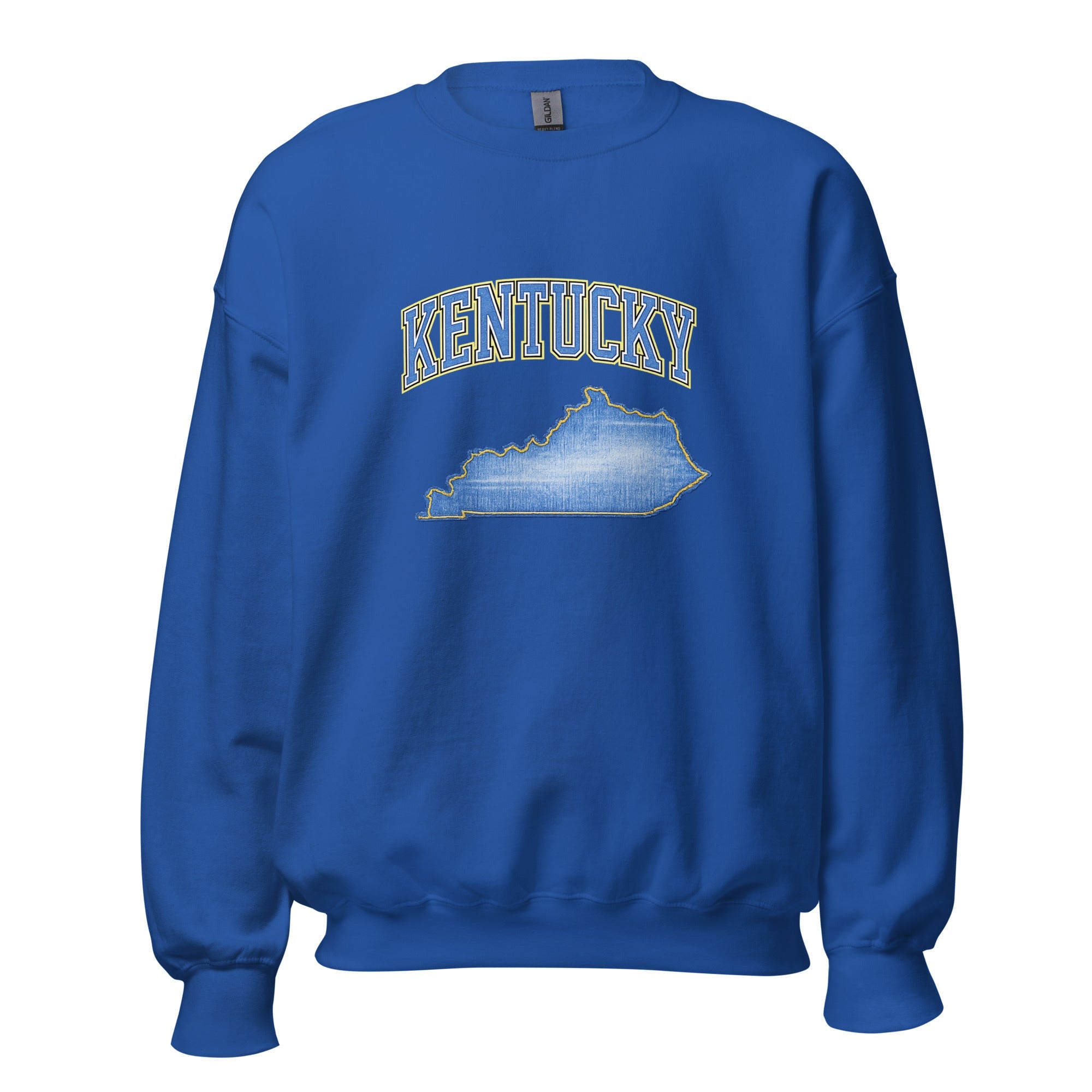 Kentucky State Sweatshirt | Denim Textured Design | Unisex Cotton Blend - Bluegrass Elite Apparel LLC