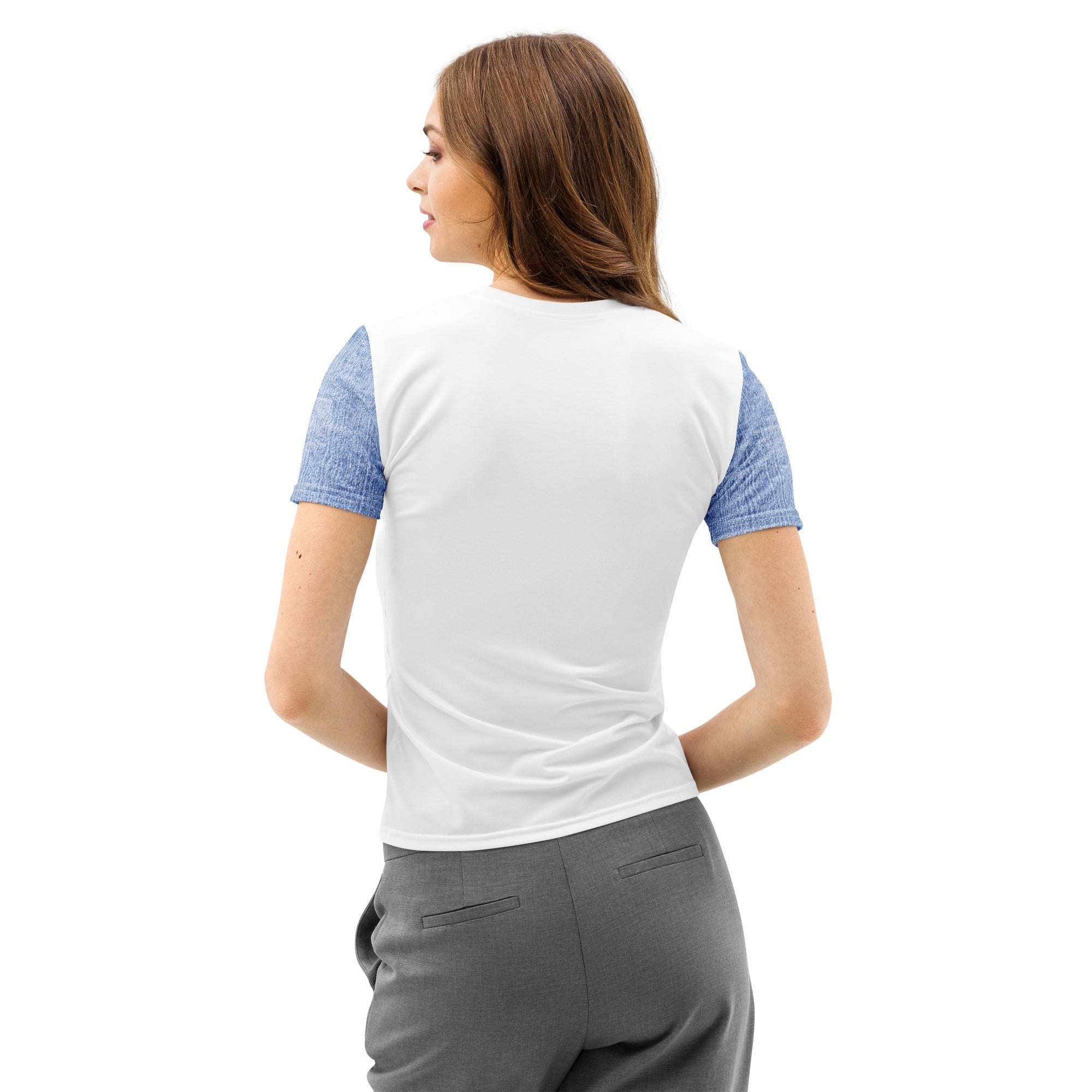 Kentucky State T-Shirt | Denim Textured Design | Women’s Cotton - Bluegrass Elite Apparel LLC