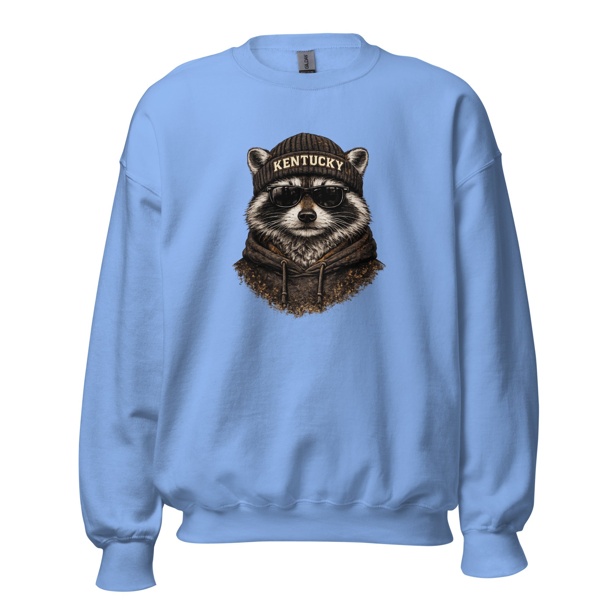 Kentucky Streetwear Sweatshirt | Urban Raccoon Design | Classic Fit - Bluegrass Elite Apparel LLC