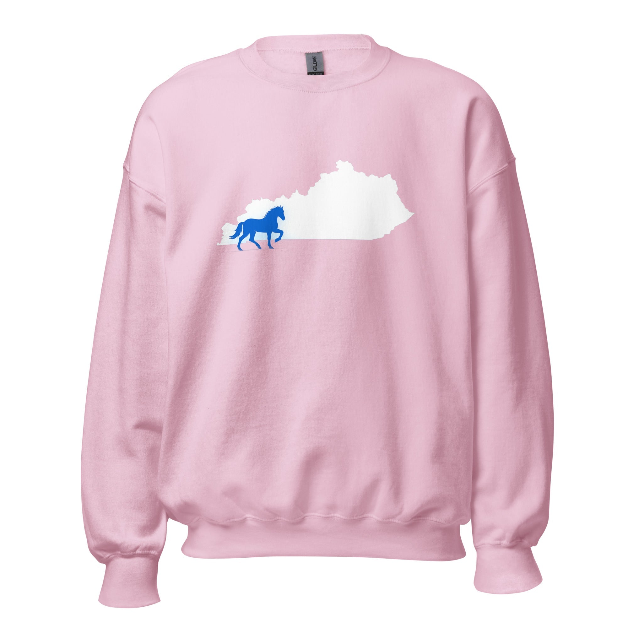 Kentucky Sweatshirt | Blue Horse State Silhouette | Unisex Classic Fit - Bluegrass Elite Apparel LLC