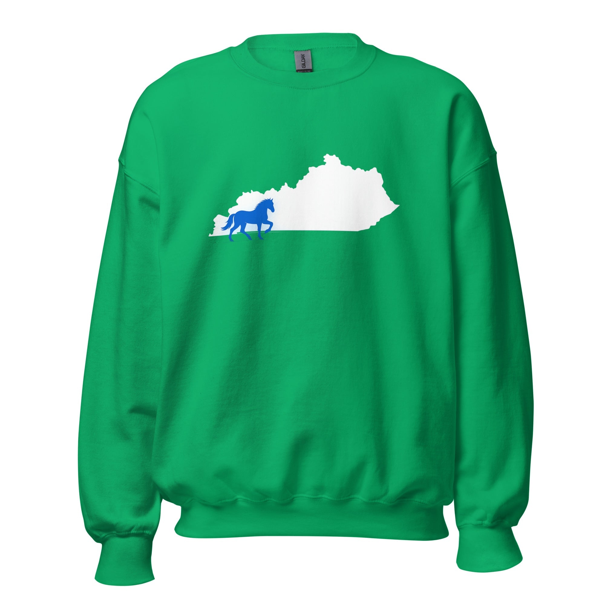 Kentucky Sweatshirt | Blue Horse State Silhouette | Unisex Classic Fit - Bluegrass Elite Apparel LLC