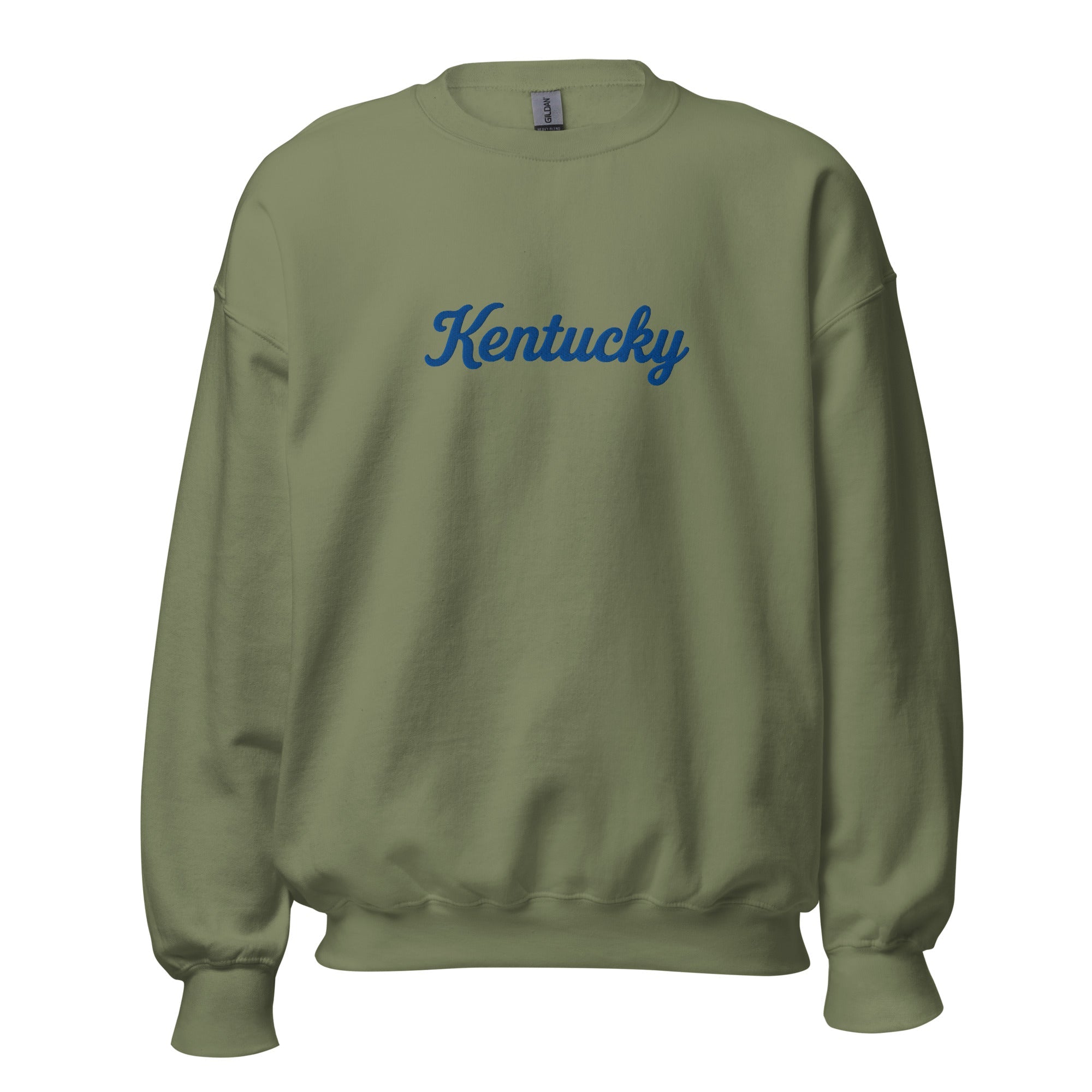 Kentucky Sweatshirt | Blue Script Typography | Unisex Fleece - Bluegrass Elite Apparel LLC