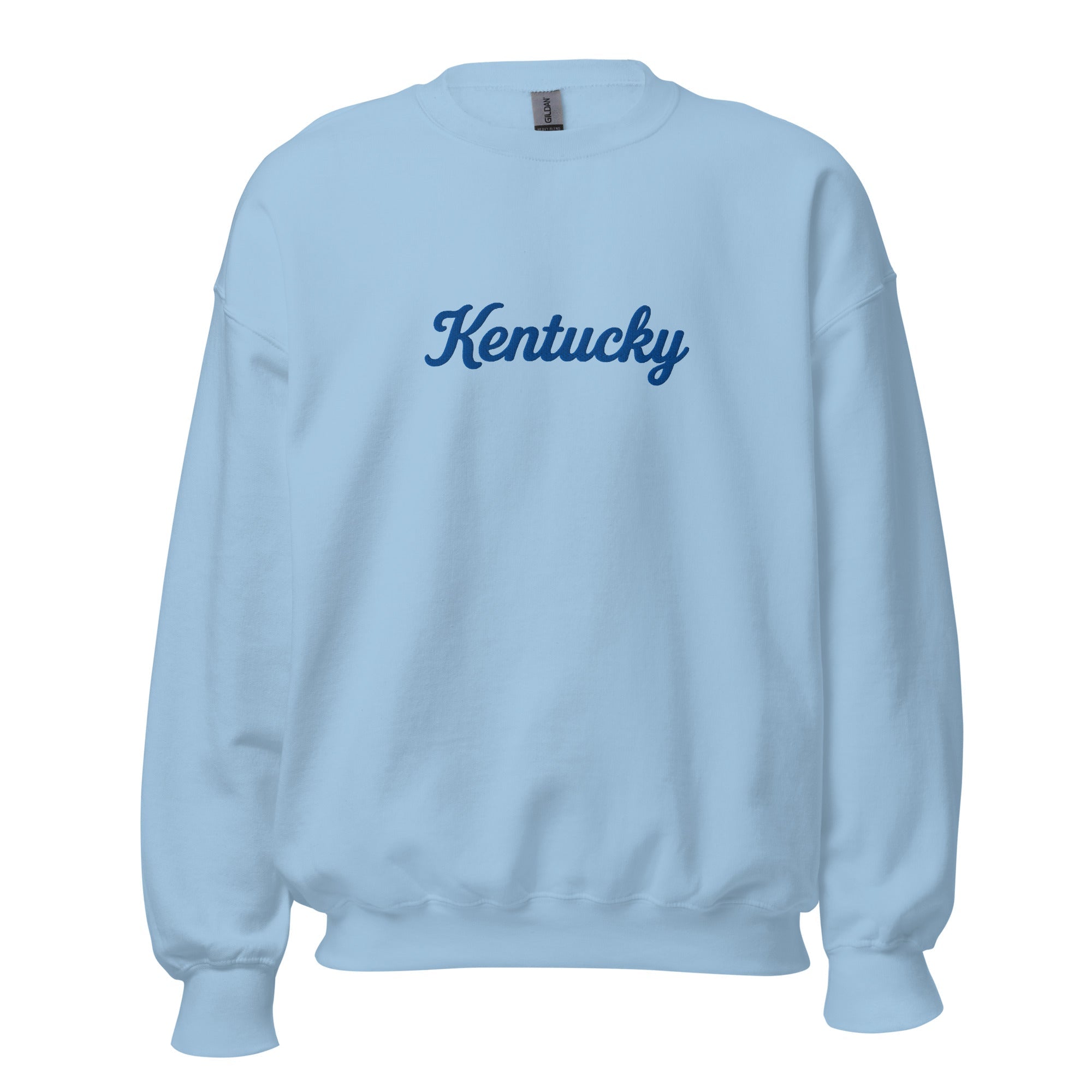 Kentucky Sweatshirt | Blue Script Typography | Unisex Fleece - Bluegrass Elite Apparel LLC