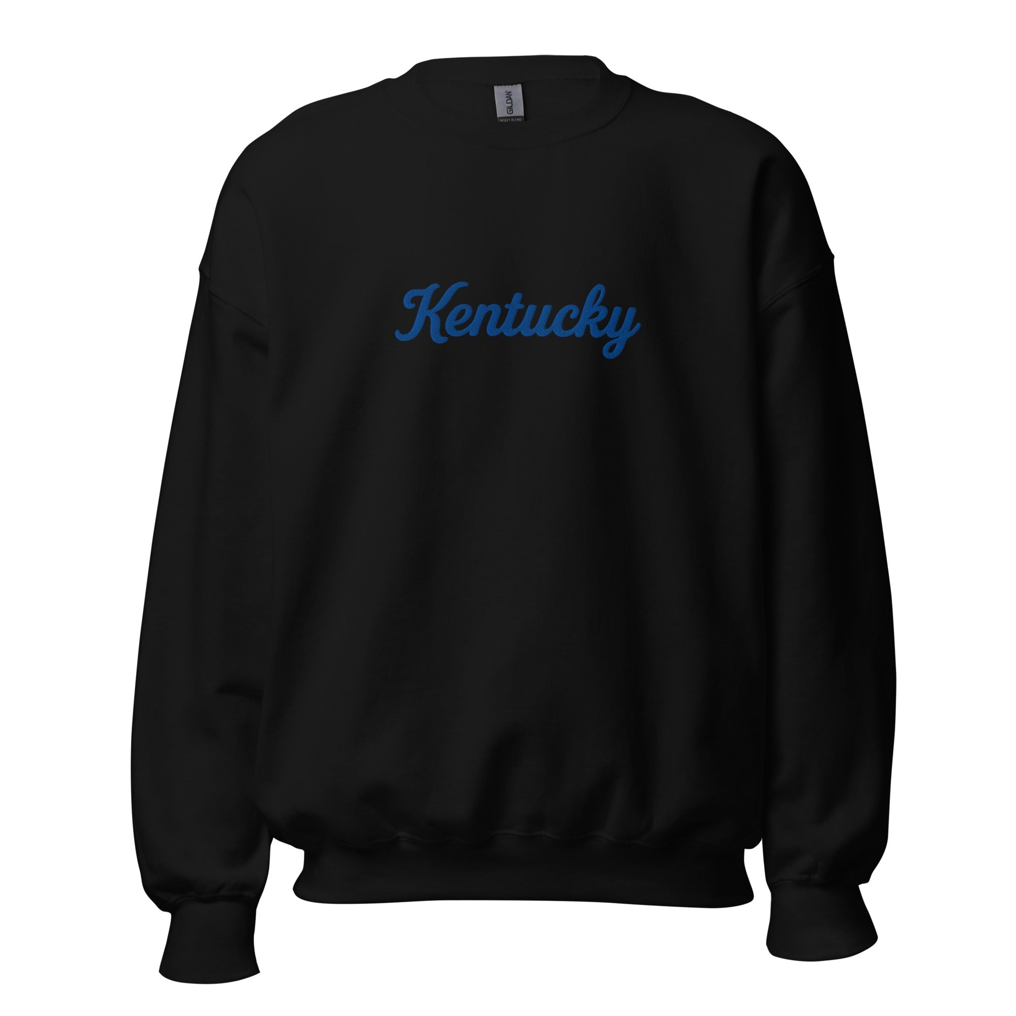 Kentucky Sweatshirt | Blue Script Typography | Unisex Fleece - Bluegrass Elite Apparel LLC