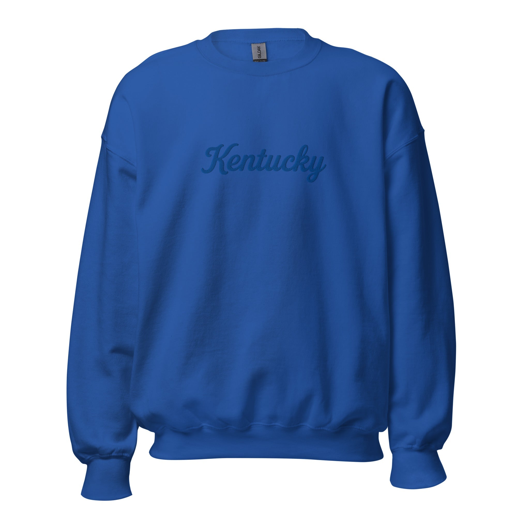 Kentucky Sweatshirt | Blue Script Typography | Unisex Fleece - Bluegrass Elite Apparel LLC