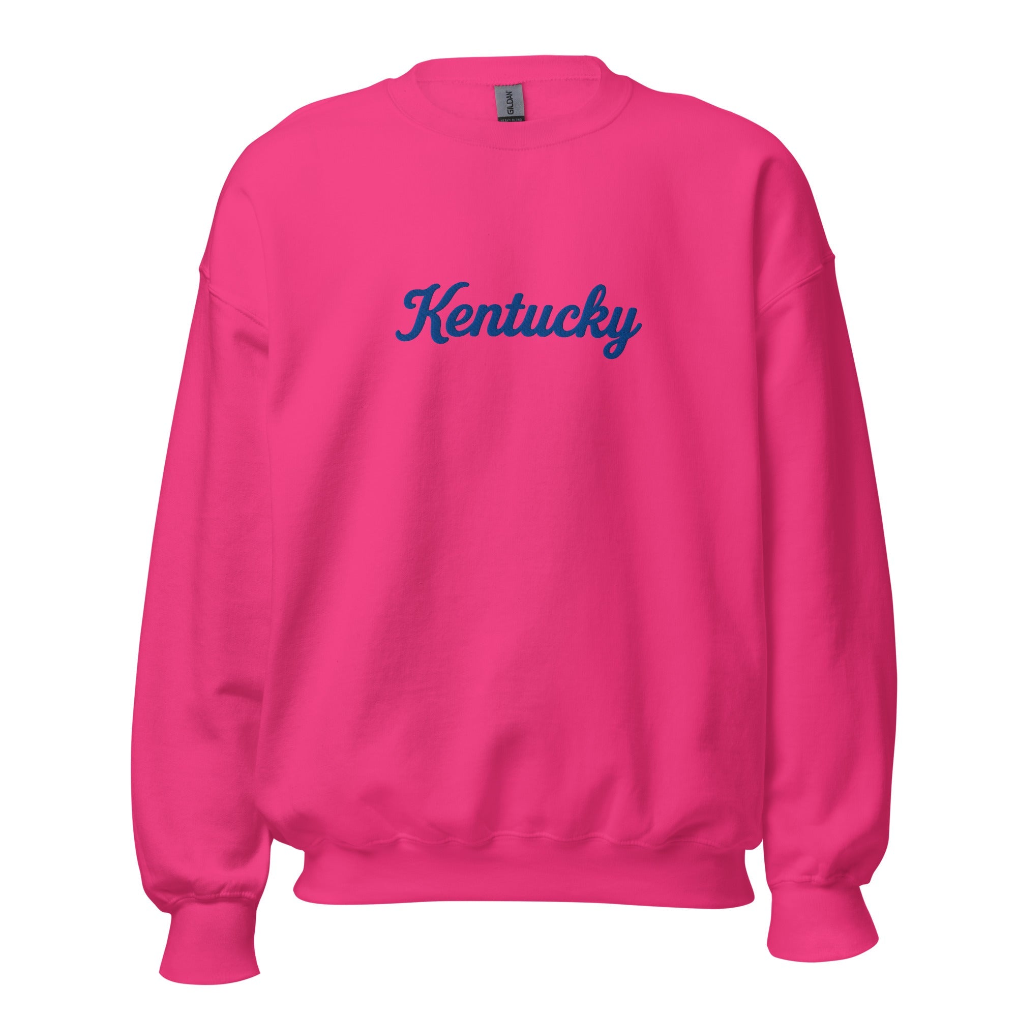 Kentucky Sweatshirt | Blue Script Typography | Unisex Fleece - Bluegrass Elite Apparel LLC