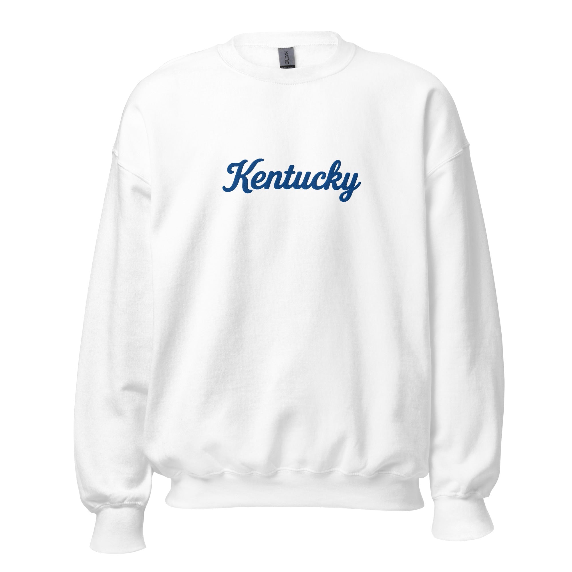 Kentucky Sweatshirt | Blue Script Typography | Unisex Fleece - Bluegrass Elite Apparel LLC