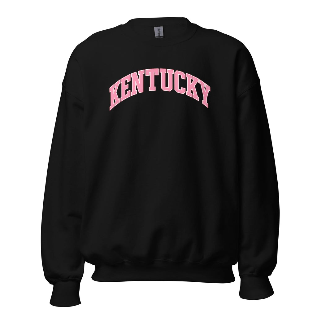 Kentucky Sweatshirt | Pink Arched Lettering | Unisex Classic Fit - Bluegrass Elite Apparel LLC