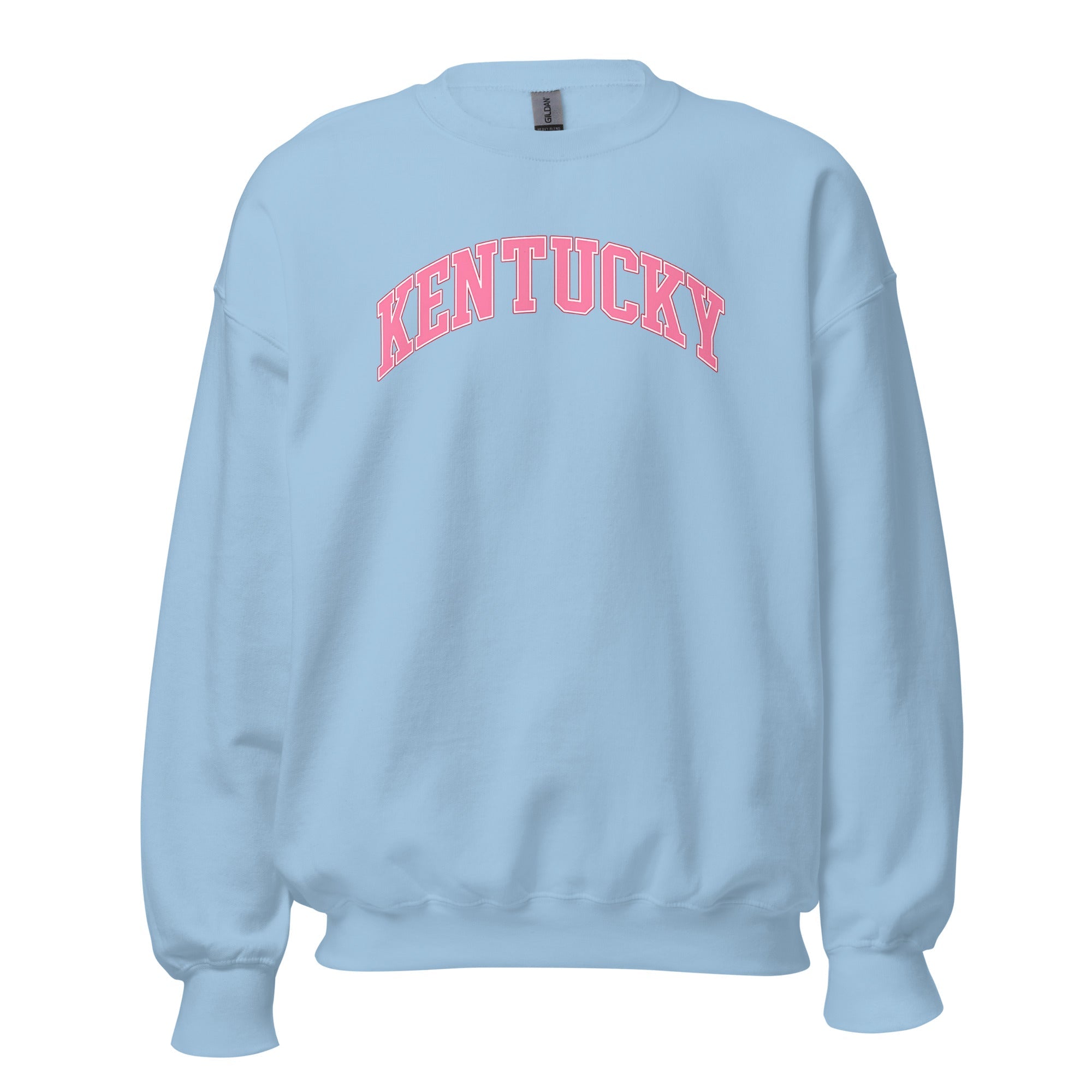 Kentucky Sweatshirt | Pink Arched Lettering | Unisex Classic Fit - Bluegrass Elite Apparel LLC