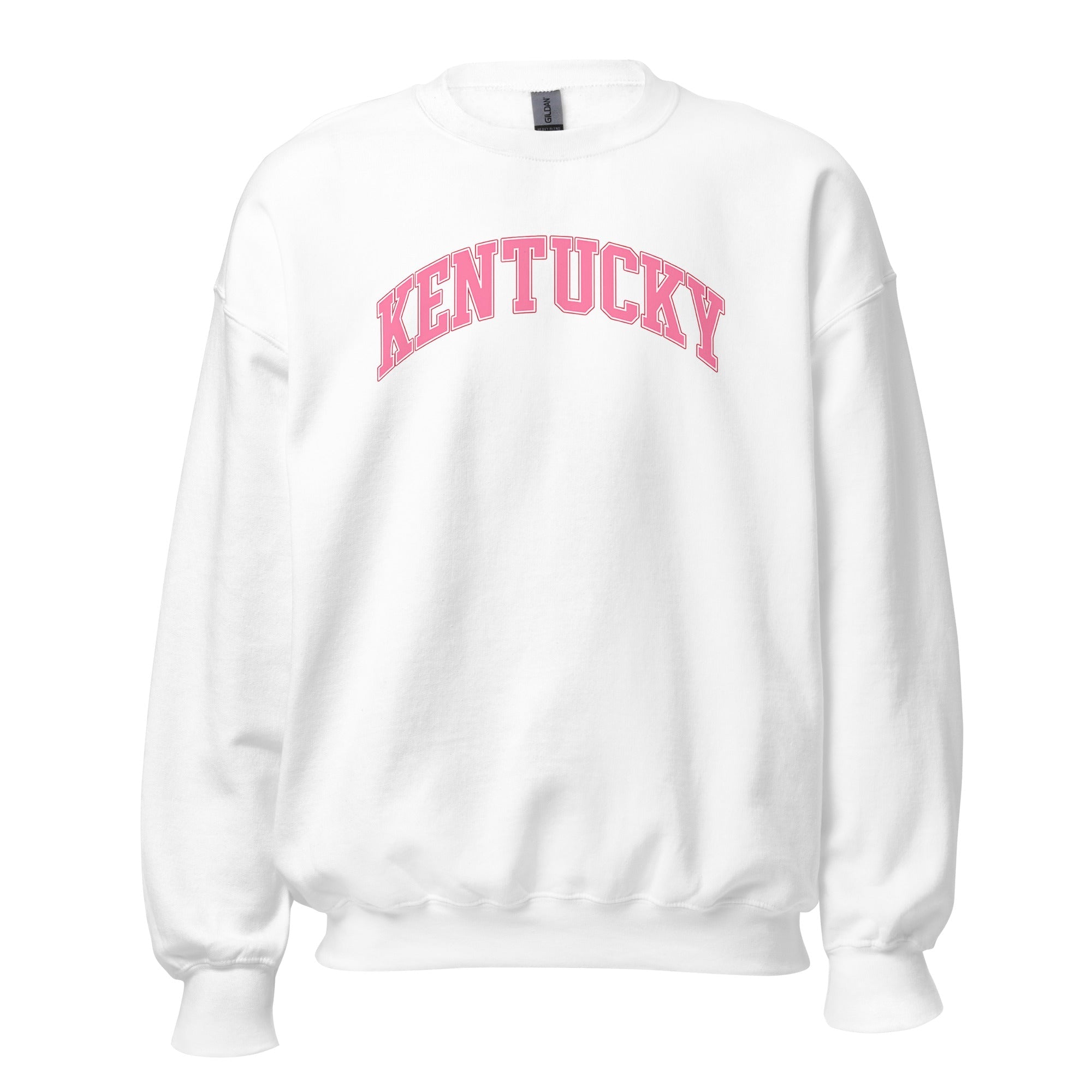 Kentucky Sweatshirt | Pink Arched Lettering | Unisex Classic Fit - Bluegrass Elite Apparel LLC