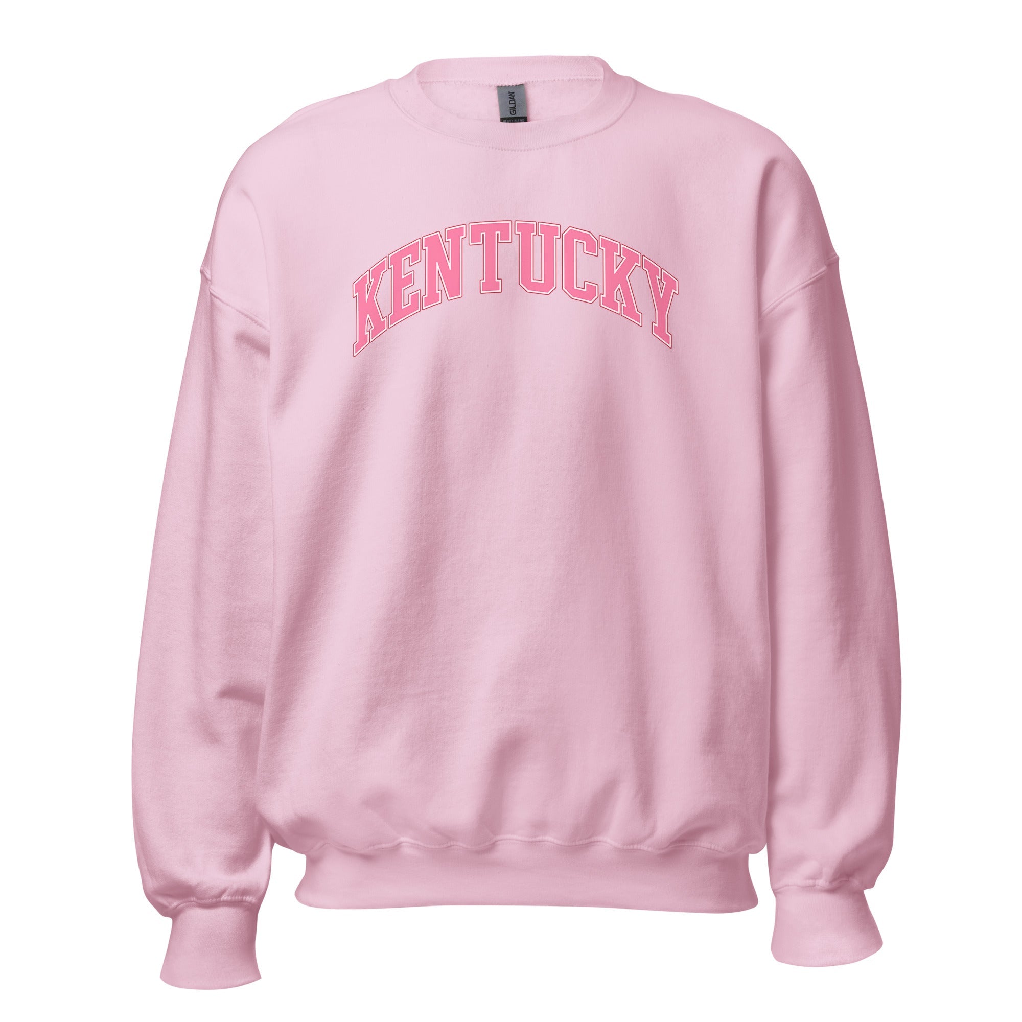 Kentucky Sweatshirt | Pink Arched Lettering | Unisex Classic Fit - Bluegrass Elite Apparel LLC