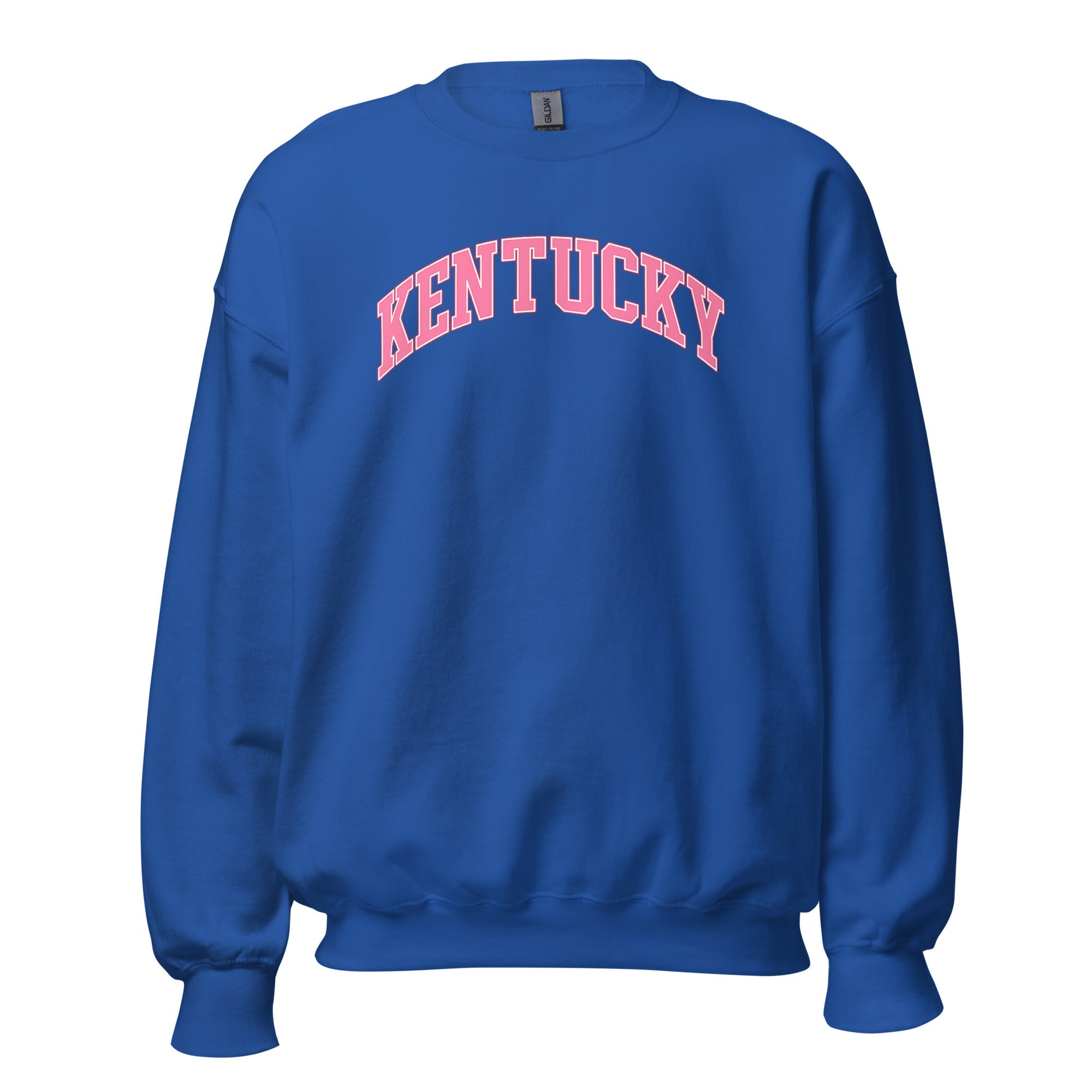 Kentucky Sweatshirt | Pink Arched Lettering | Unisex Classic Fit - Bluegrass Elite Apparel LLC