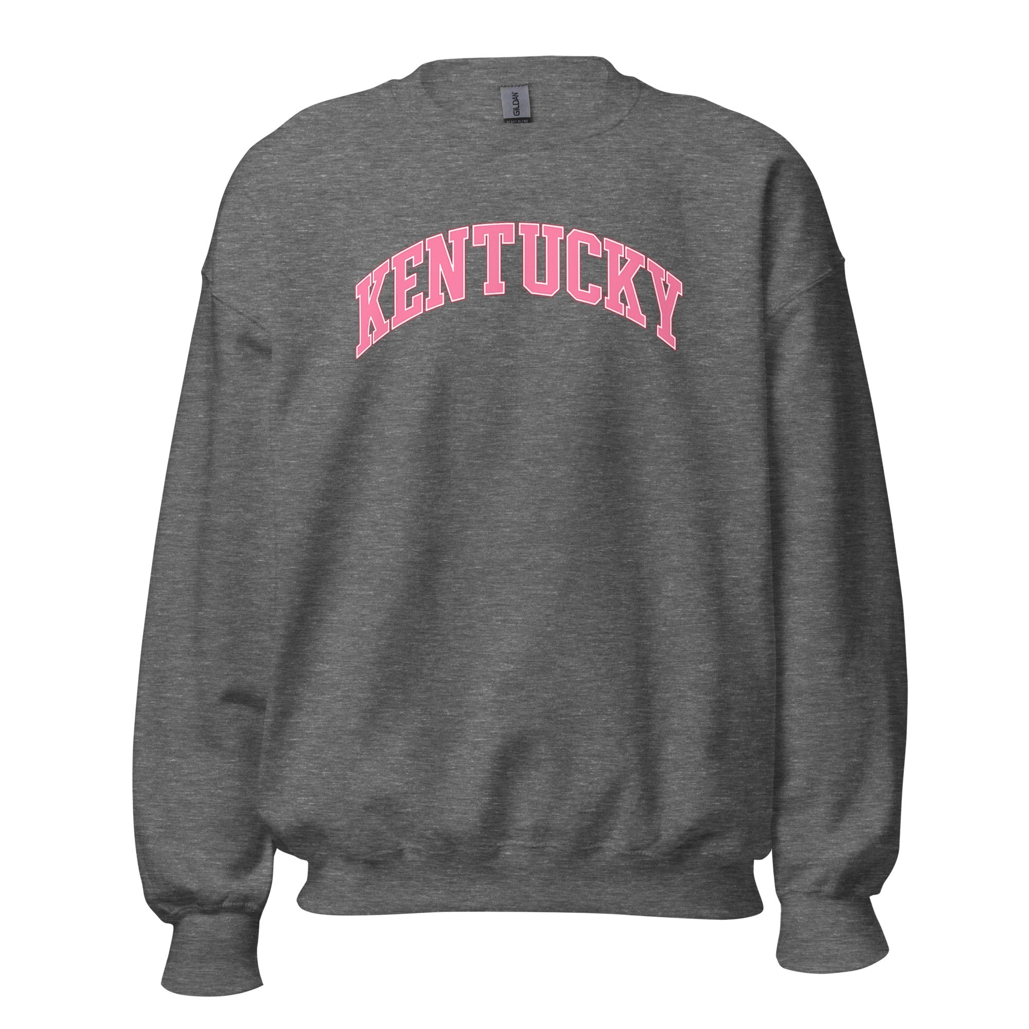Kentucky Sweatshirt | Pink Arched Lettering | Unisex Classic Fit - Bluegrass Elite Apparel LLC