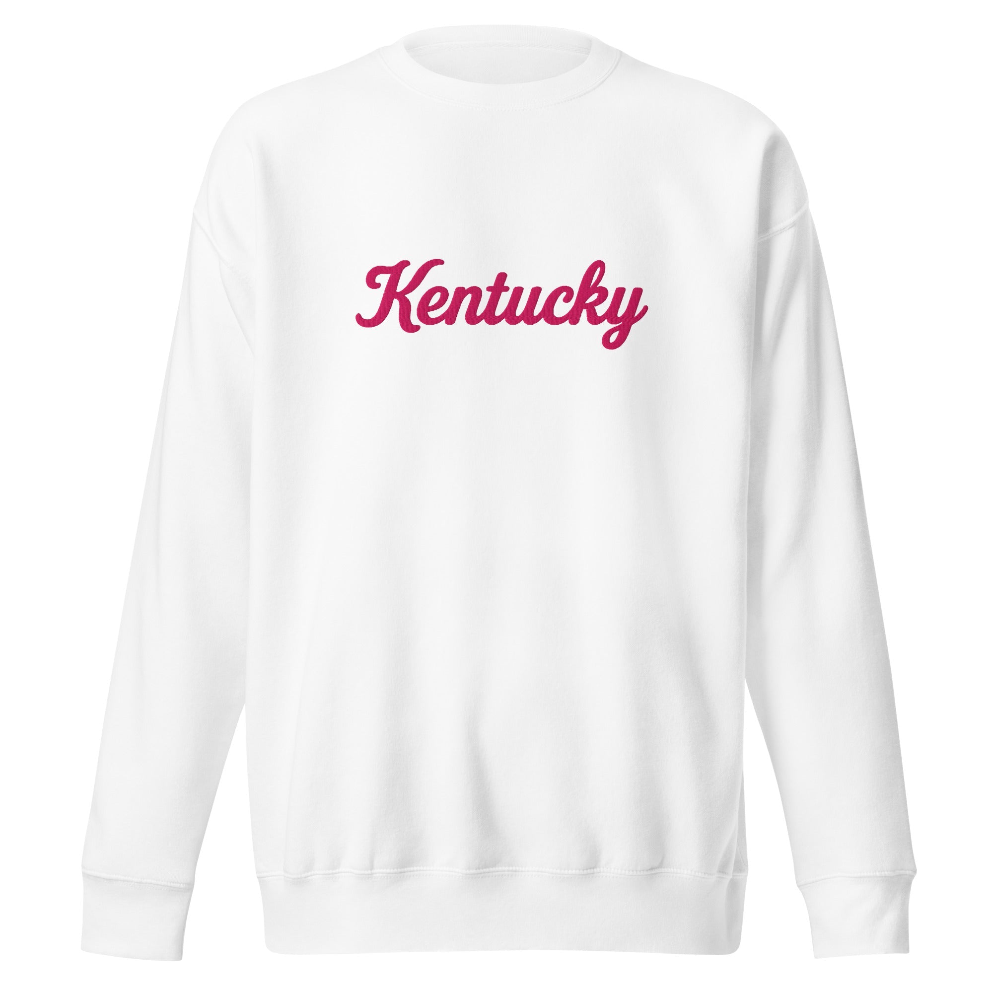 Kentucky Sweatshirt | Pink Script Premium Crew | Unisex Fleece - Bluegrass Elite Apparel LLC