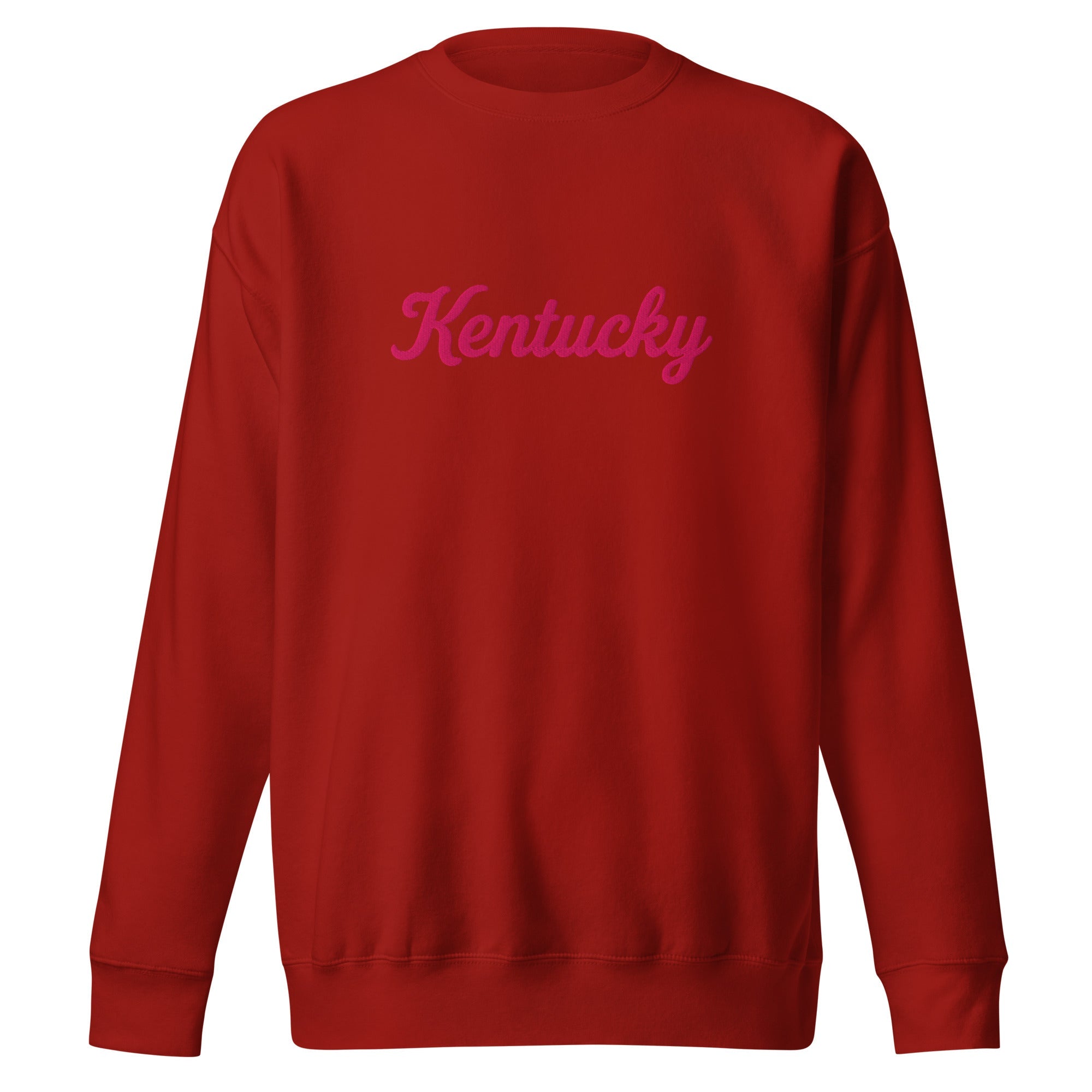 Kentucky Sweatshirt | Pink Script Premium Crew | Unisex Fleece - Bluegrass Elite Apparel LLC