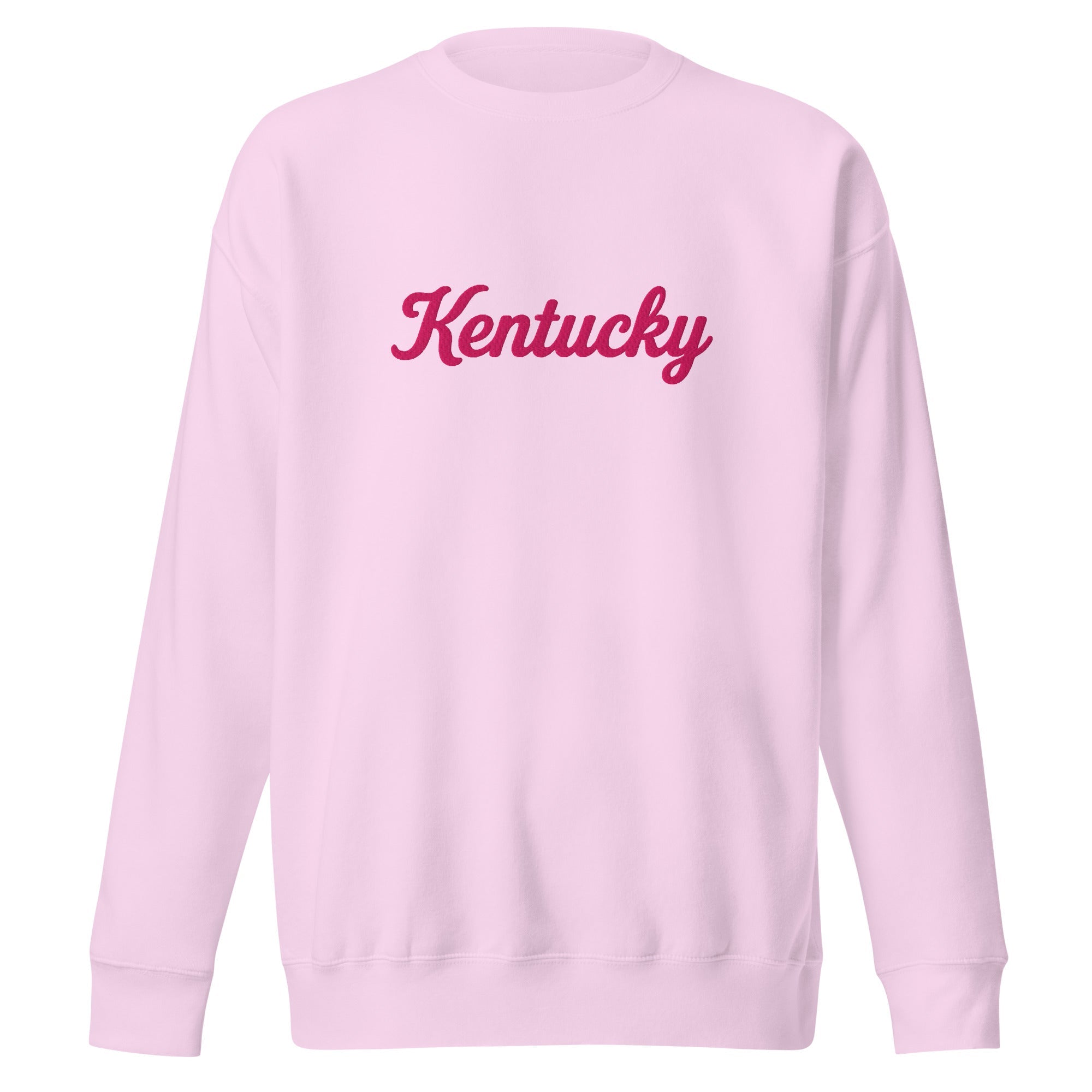 Kentucky Sweatshirt | Pink Script Premium Crew | Unisex Fleece - Bluegrass Elite Apparel LLC