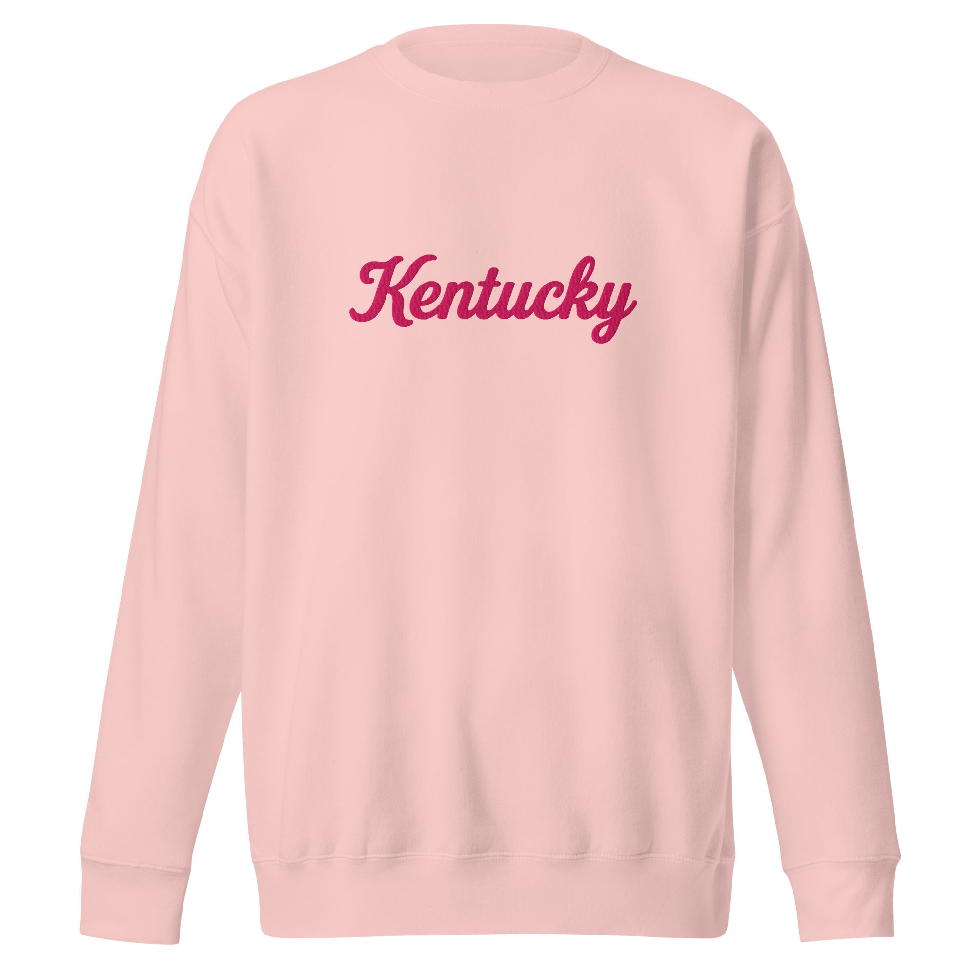 Kentucky Sweatshirt | Pink Script Premium Crew | Unisex Fleece - Bluegrass Elite Apparel LLC