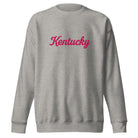 Kentucky Sweatshirt | Pink Script Premium Crew | Unisex Fleece - Bluegrass Elite Apparel LLC