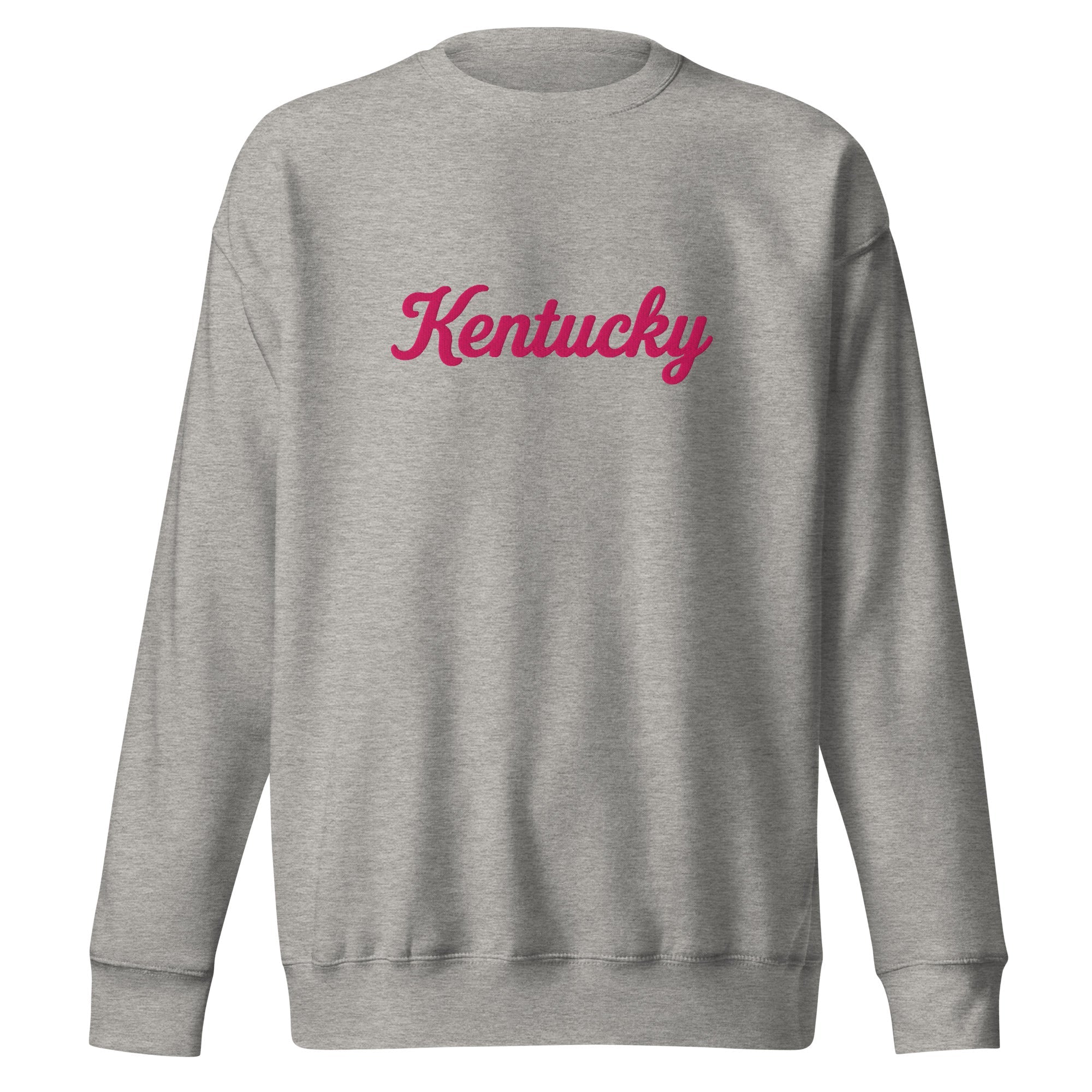 Kentucky Sweatshirt | Pink Script Premium Crew | Unisex Fleece - Bluegrass Elite Apparel LLC
