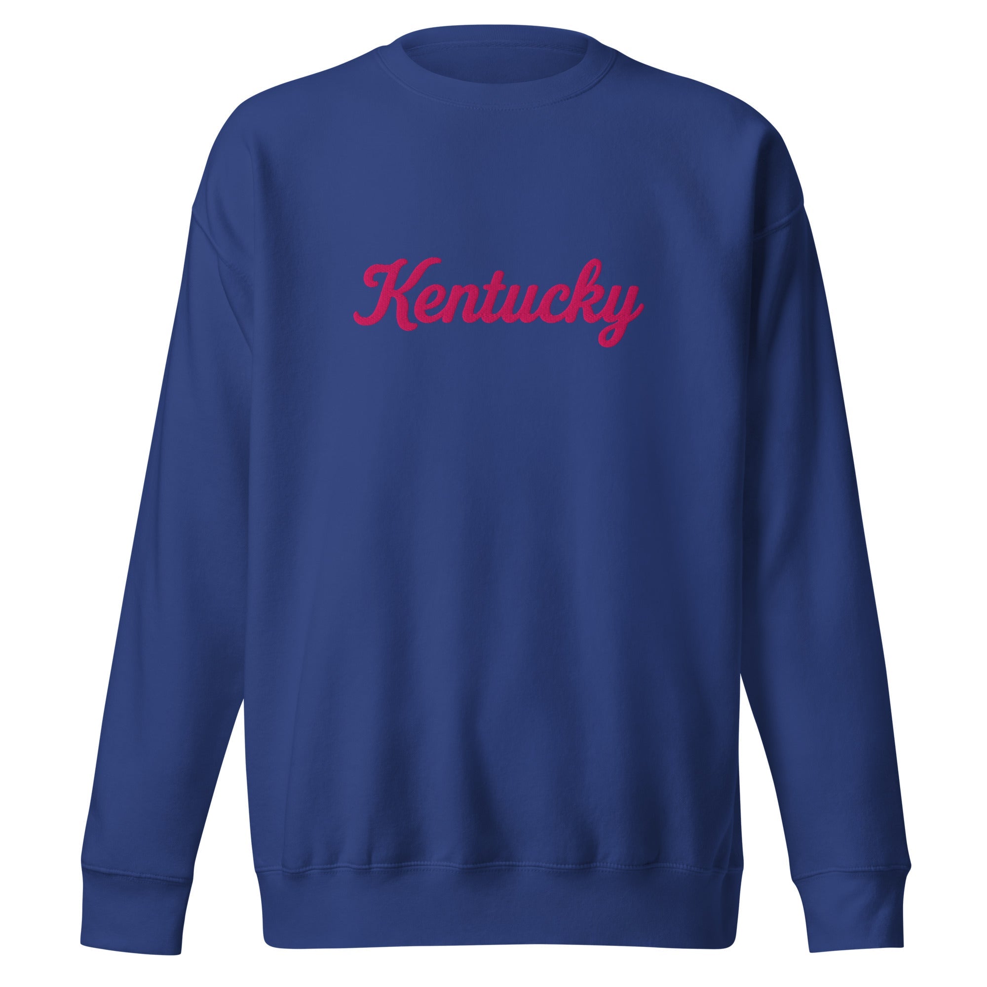 Kentucky Sweatshirt | Pink Script Premium Crew | Unisex Fleece - Bluegrass Elite Apparel LLC